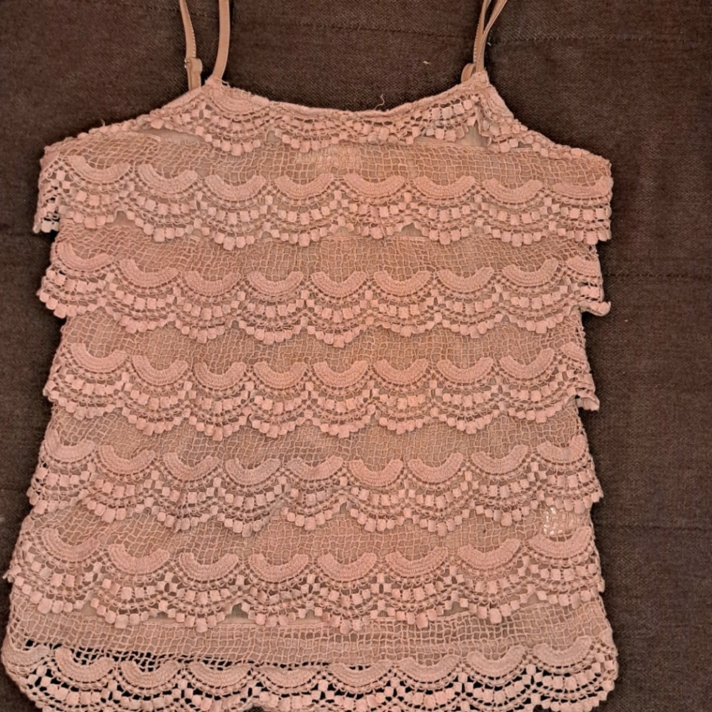 Cream/Tan statement tank top